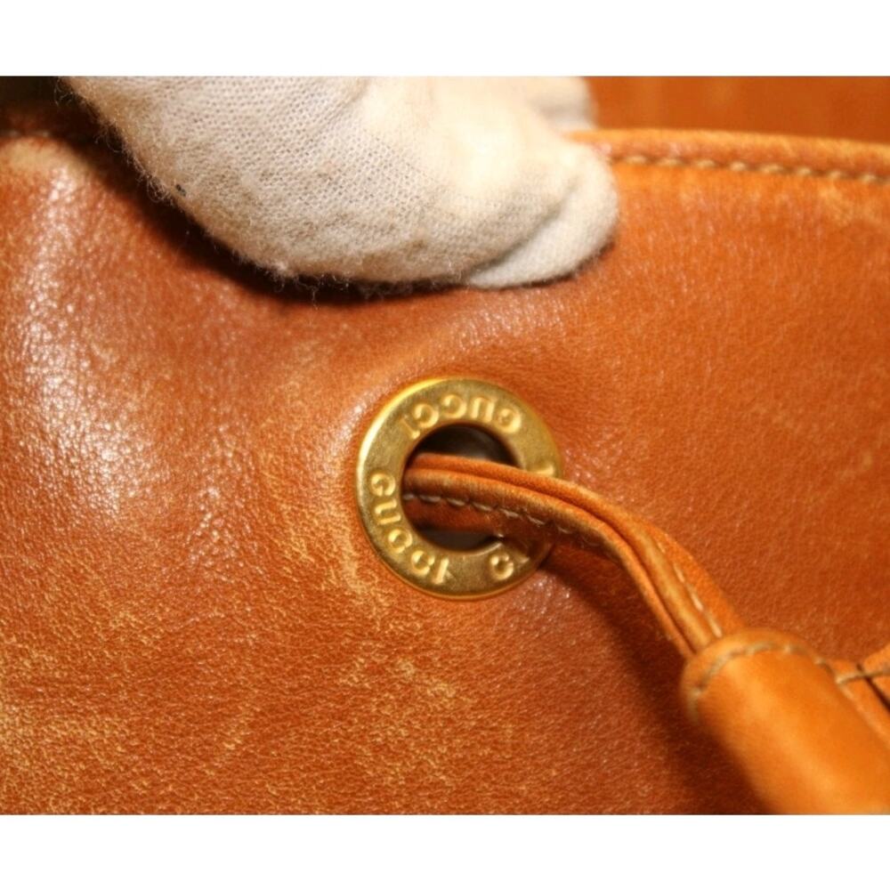 Gucci Italy Bamboo Leather Backpack Pony Style Daypack Bag - Picture 12 of 15